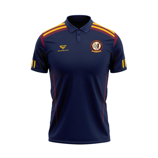 Tulla Handball Club Polo Adroit (Navy/Maroon/Yellow) - Adults