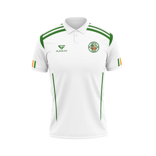 Leeside CSC Polo Adroit (White/Green) - Adults