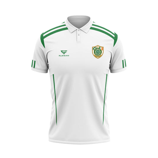St Fergus CSC Polo Adroit White/Green - Kids