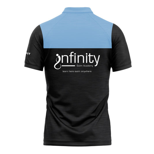 Infinity Swim Academy Polo Tenacity Black/Sky Blue - Kids