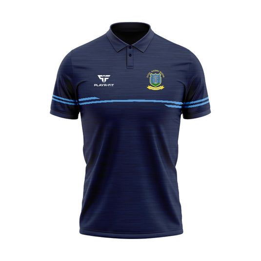 Scoil Naomh Buithe Staff Polo Courage (Navy/Sky) - Adults