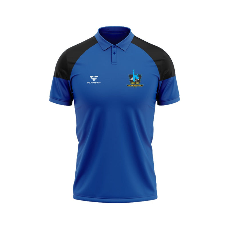 Load image into Gallery viewer, Garth Kidd Taekwon-Do Polo Stellar (Blue/Black) - Kids
