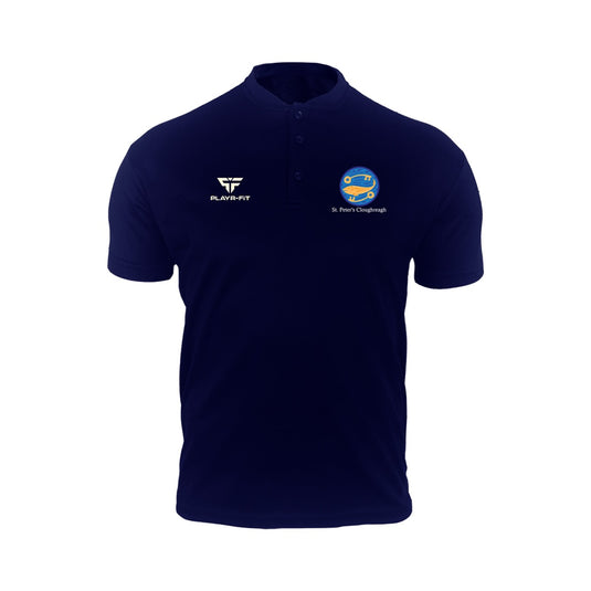 St Peters PS Cloughreagh Staff Polo [Grandad Collar] Navy - Adults