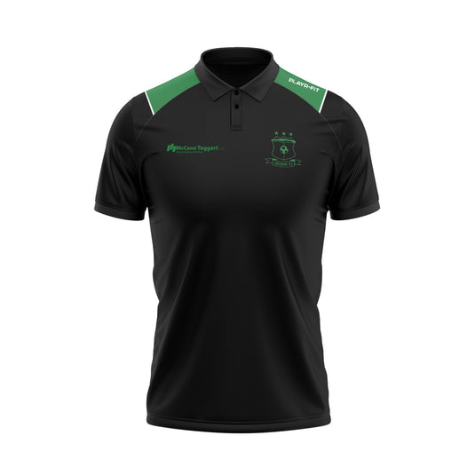 Lisdrum FC Polo (Black/Green) - Adults