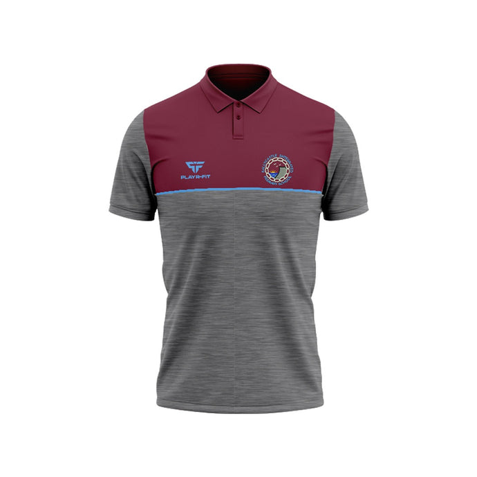 Ballycastle Integrated Primary School Students Polo Spirit (Grey/Maroon/Sky) - Kids