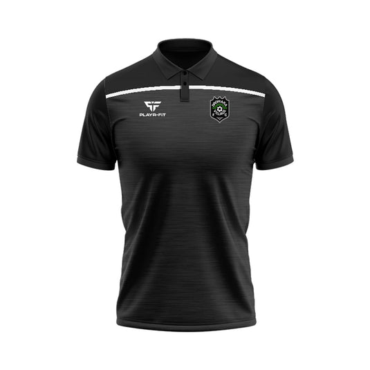 Dromara Village FC Polo Spirit (Black/White) - Adults