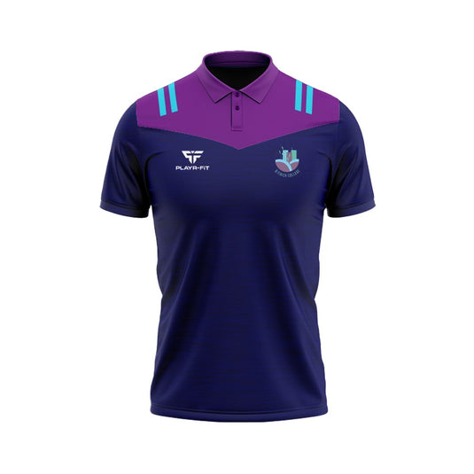 Ó Fiaich College Dundalk Staff Polo Tenacity (Navy/Purple) - Adults