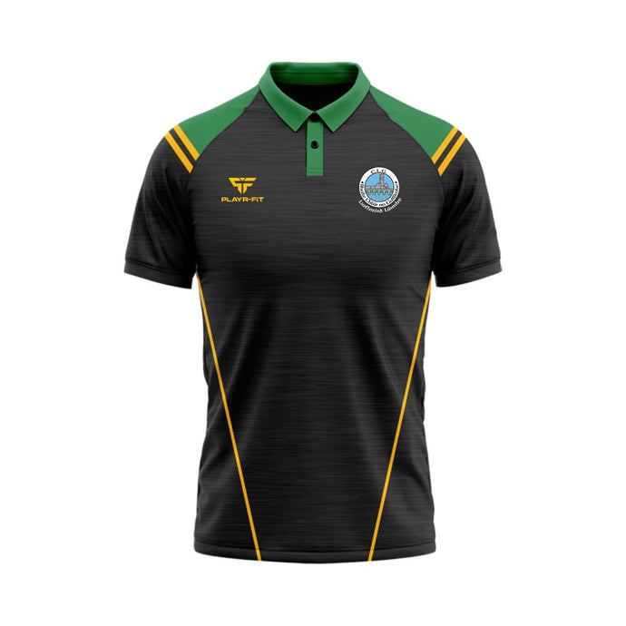 Claregalway Handball Club Polo Vigour (Black/Green/YellowGold) - Adults