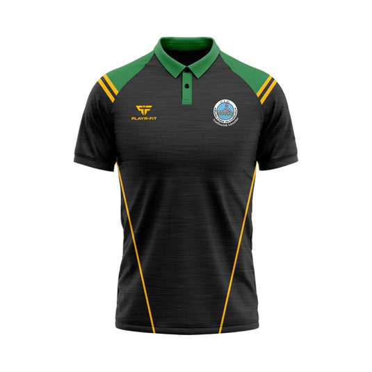 Claregalway Handball Club Polo Vigour (Black/Green/YellowGold) - Kids