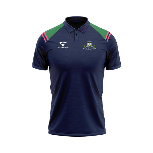 Monaghan Harps CLG Polo Vigour (Navy/Green/Pink) - Adults