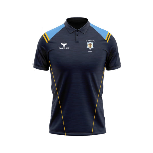 St Marys PS Barr Staff Polo Vigour (Navy/Sky/YellowGold) - Adults