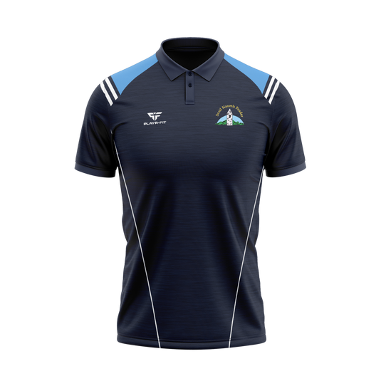 St Peter's NS Dromiskin Staff Polo Vigour Navy/Sky Blue - Kids