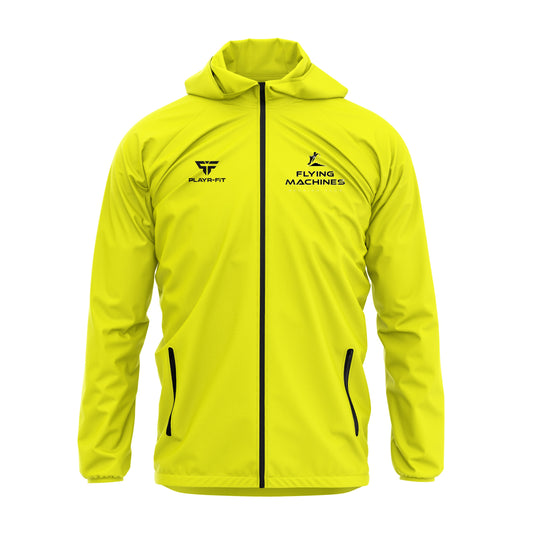 Flying Machines Running Club Sublimated Rain Jacket (Flo Yellow) - Kids