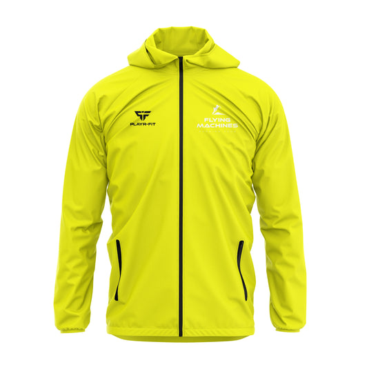 Flying Machines Running Club Sublimated Rain Jacket (Flo Yellow) - Adults