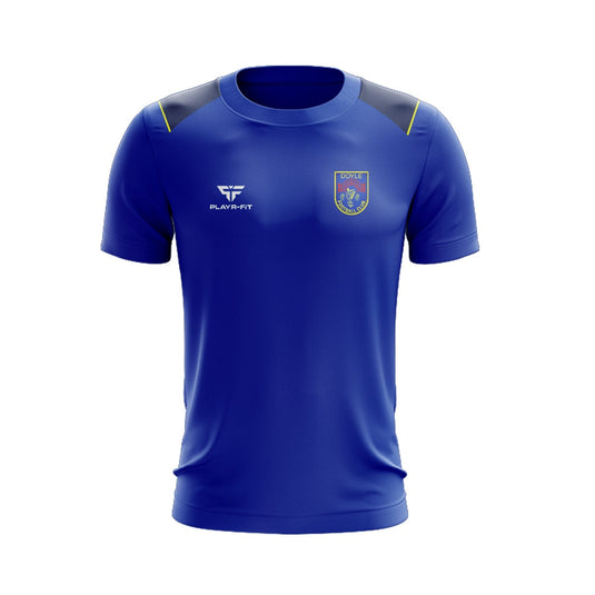 Doyle FC T-Shirt (Blue/Navy/Yellow) - Adults