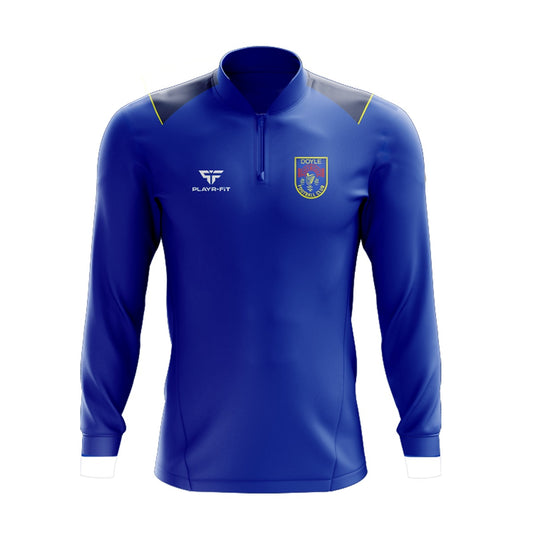 Doyle FC Midlayer (1/4 Zip) (Blue/Navy/Yellow) - Adults
