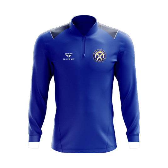 Limavady United FC Midlayer (1/4 Zip) (Blue/Navy/White) - Adults