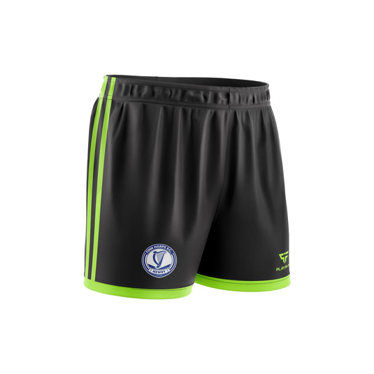 Finn Harps FC Pro Soccer Shorts (Sublimated (Black/Green) - Kids