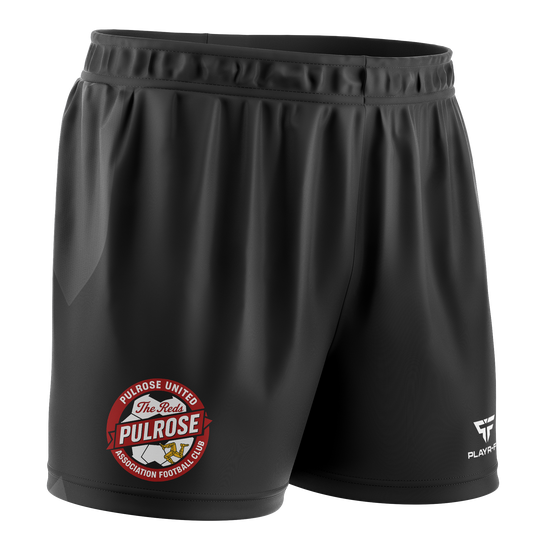 Pulrose FC Pro Soccer Shorts Black (Cut & Sew) - Adults