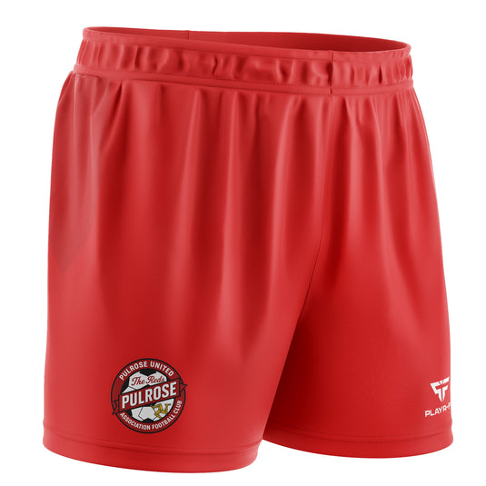 Pulrose FC Pro Soccer Shorts Red (Cut & Sew) - Adults