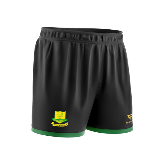 Torro United AFC Pro Soccer Shorts (Cut & Sew) Black - Adults