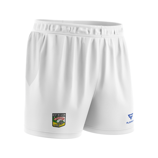 Dromin United FC Pro Soccer Shorts (White) - Kids