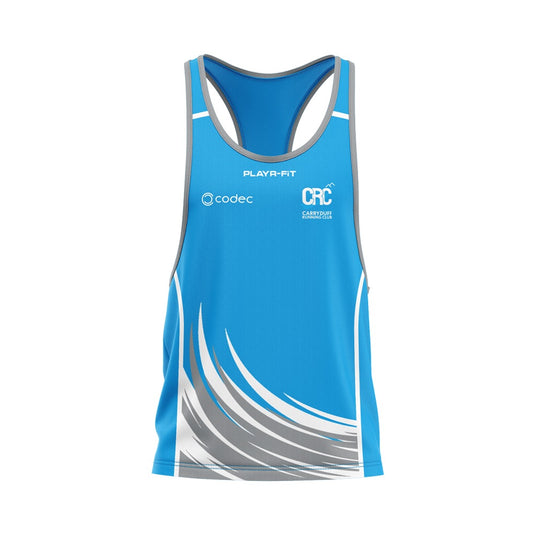 Carryduff Running Club Racer Vest 26 (Blue/Grey (Lightweight Mesh) - Adults