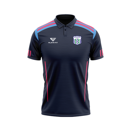 Ballynagross Girls Polo Adroit Navy/Sky Blue/Pink - Kids