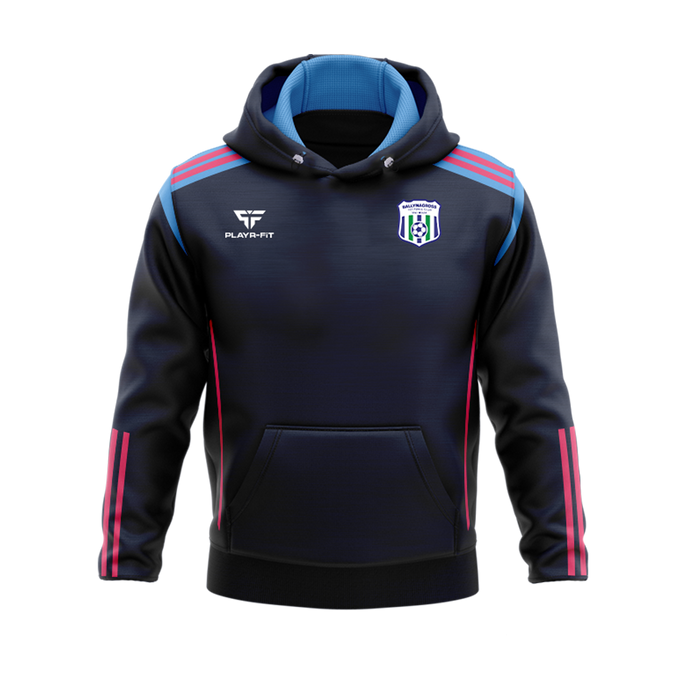 Ballynagross Girls Hoodie Adroit Navy/Sky Blue/Pink - Adults