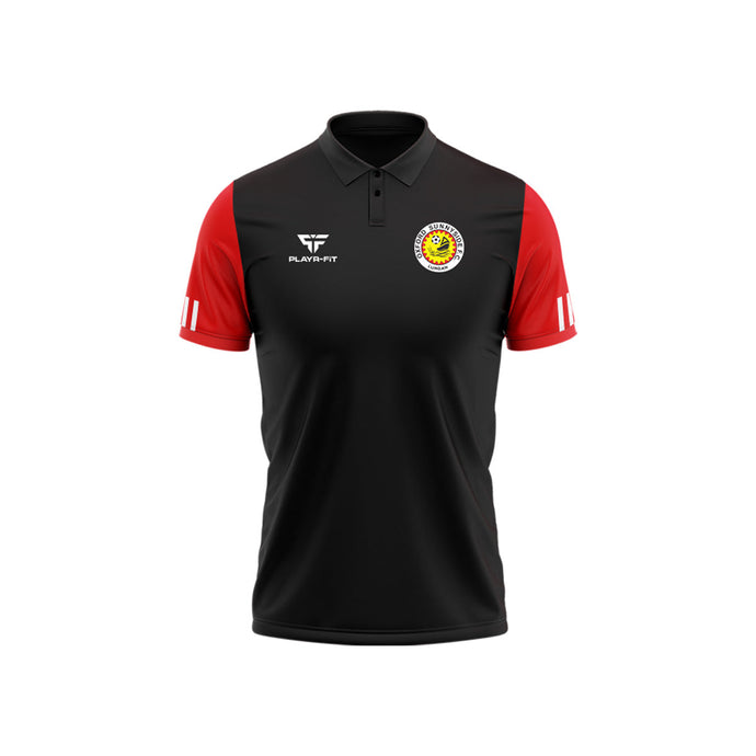 Oxford Sunnyside FC Polo Adroit (Red/Black) - Adults