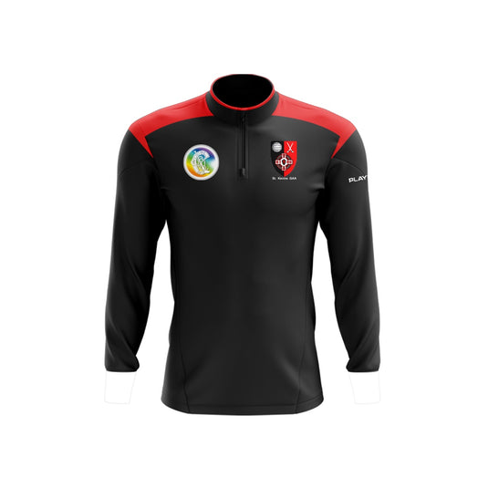 St Kevins Club Midlayer (1/4 Zip) Adroit Black/Red (Camogie) - Adults