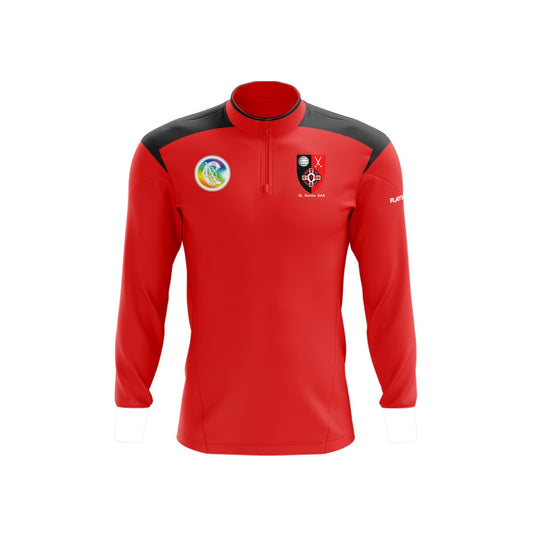 St Kevins Club Midlayer (1/4 Zip) Adroit Red/Black (Camogie) - Adults
