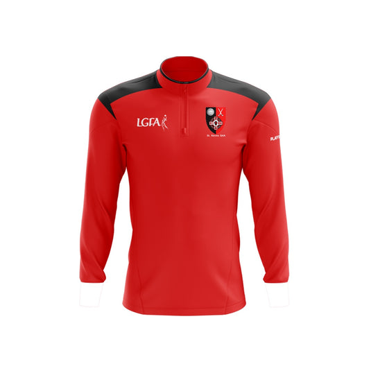St Kevins Club Midlayer (1/4 Zip) Adroit Red/Black (LGFA) - Kids