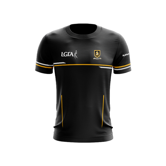 Mourneabbey LGFA T-Shirt Courage (Black/White/Yellow Gold) - Adults