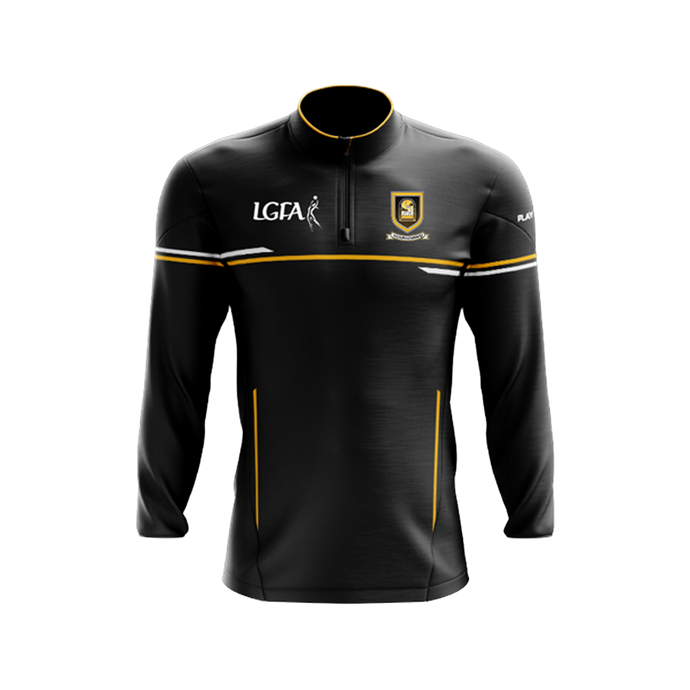 Mourneabbey LGFA Midlayer (1/4 Zip) Courage (Black/White/Yellow Gold) - Adults