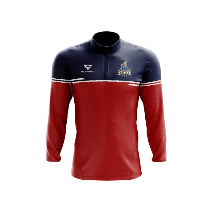 Munster Judo Midlayer (1/4 Zip) Courage Red/Navy - Adults