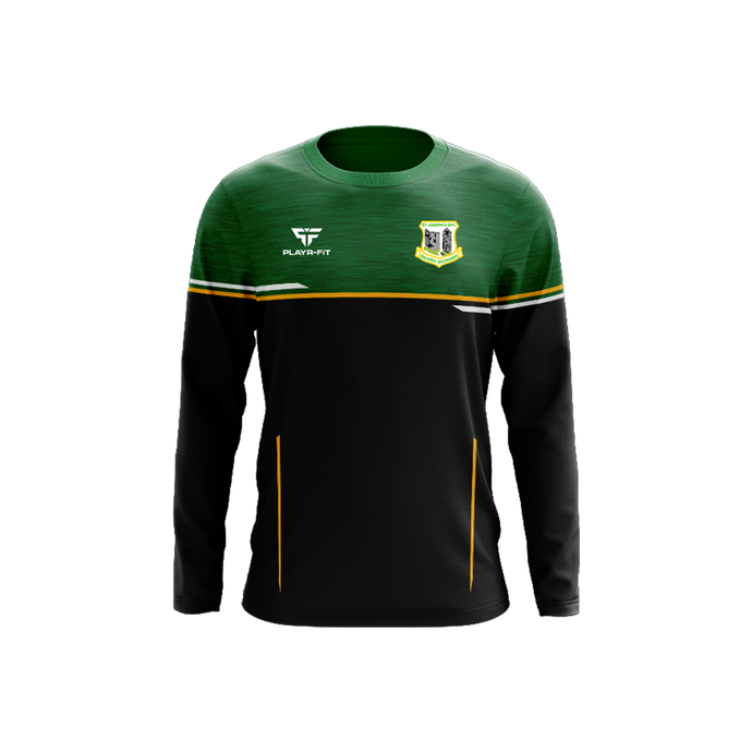 St Josephs GFC Louth Crew Neck Courage Black/Green - Adults