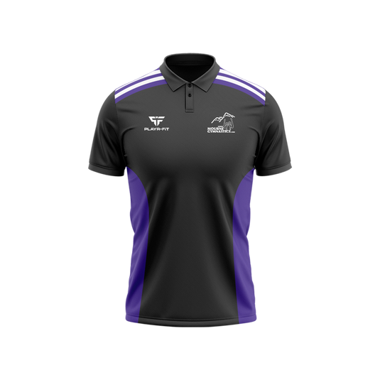 Mourne Gymnastics Polo Endure Dark Navy/Purple - Adults
