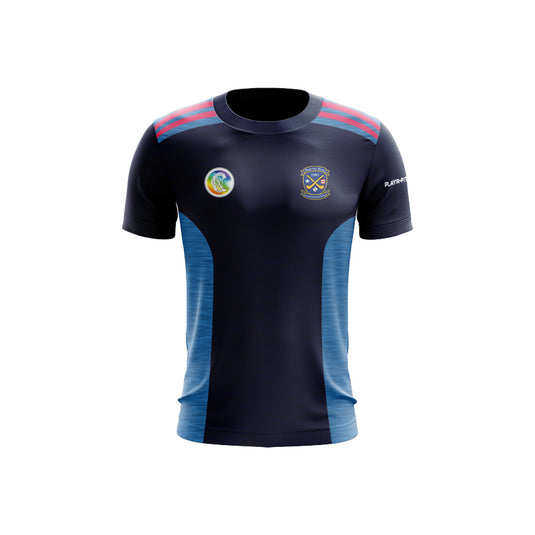 Barryroe Camogie Club T-Shirt Endure Navy/Sky - Adults