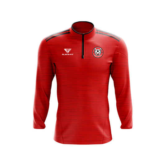 OMP United Midlayer (1/4 Zip) Endure Red/Black - Adults