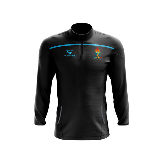 Pineview Day Nursery Midlayer (1/4 Zip) Spirit Black/Sky Blue (Management) - Adults