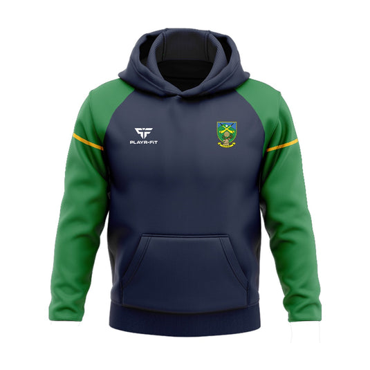 Clonee Wexford LGFA Hoodie Stellar (Navy/Green/Yellow) - Kids