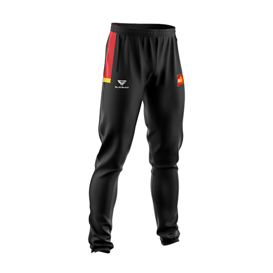 East Down Athletics Club Skinny Pants Endure (Black/Red/Yellow) - Adults
