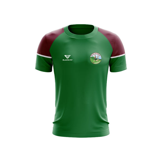 Glens Runners Lightweight Mesh Training T-Shirt (Green, Maroon) - Adults