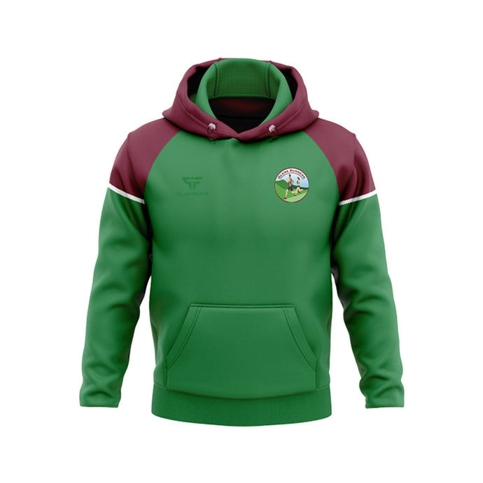 Glens Runners Hoodie Stellar (Green Base - Maroon/White) - Adults