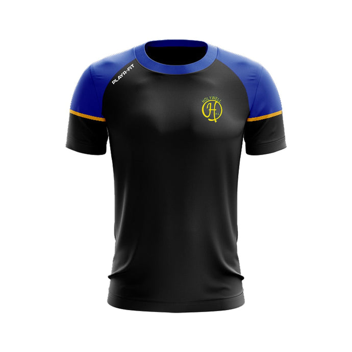 Holywell FC T-Shirt Stellar (Black/Blue/Yellow) - Adults