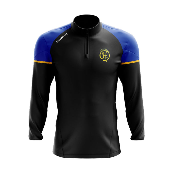 Holywell FC Midlayer (1/4 Zip) Stellar (Black/Blue/Yellow) - Adults