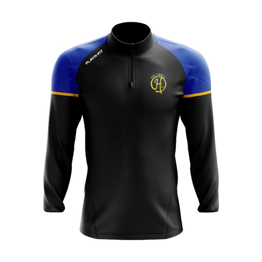 Holywell FC Midlayer (1/4 Zip) Stellar (Black/Blue/Yellow) - Adults