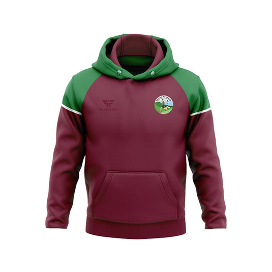 Glens Runners Hoodie Stellar (Maroon Base - Green/White) - Adults