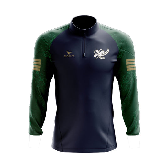 Irish Tag Rugby Midlayer (1/4 Zip) Stellar (Navy/Green/Gold) - Adults